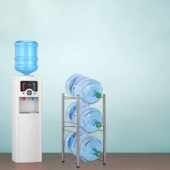 NEX 3-Tier Water Bottle Holder Cooler Jug Rack, 5 Gallon Storage Rack Detachable Heavy Duty Cabby