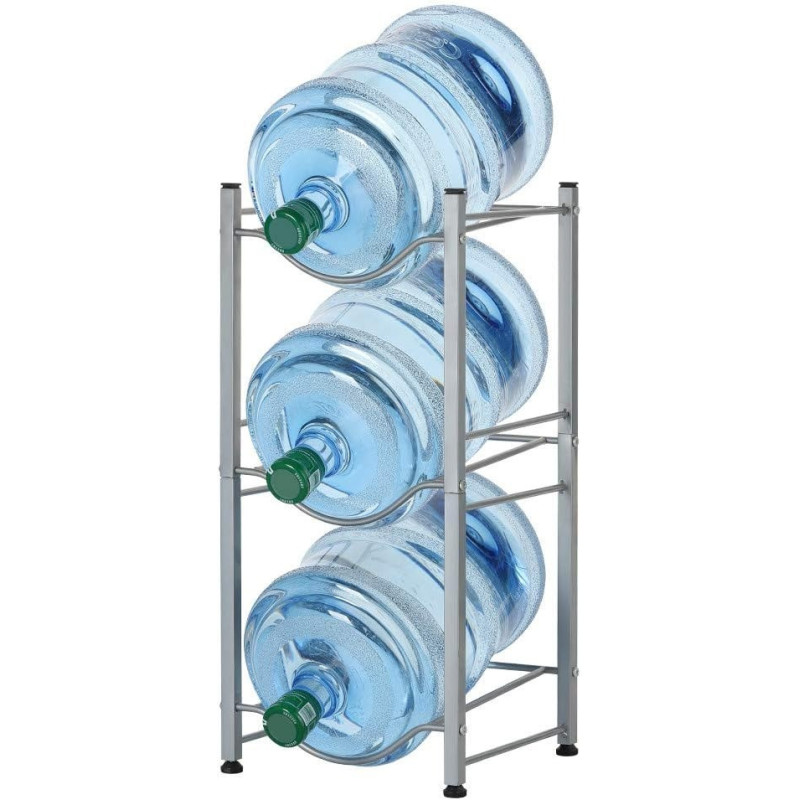 NEX 3-Tier Water Bottle Holder Cooler Jug Rack, 5 Gallon Storage Rack Detachable Heavy Duty Cabby