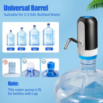 Water Bottle Pump 5 Gallon Dispenser, Portable Electric Jug USB Charging Automatic Drinking Dispenser for Camping