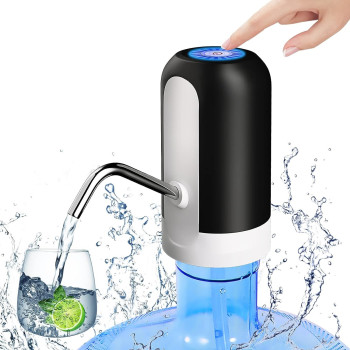 Water Bottle Pump 5 Gallon Dispenser, Portable Electric Jug USB Charging Automatic Drinking Dispenser for Camping
