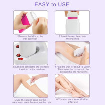 Swamine Wax Roll OnHeater Wax Heating Warmer Machine Eplicator Roll On Wax Heater For Refill Cartridge Depilatory Roll On Wax Heater Hair Removal Roller Waxing Kit For Women