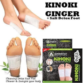 Cierie Kinoki Cleaning Detox Foot Pads, Detox Foot Patches For Toxins, ABS Cleansing Detox Foot Spa Pads, Pack of 10
