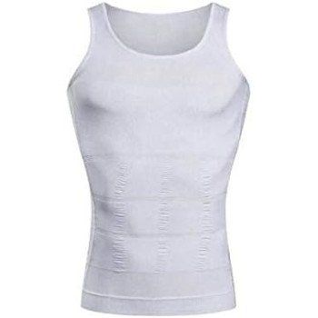 Slimming Shapewear Tops For Men Body Shaper Vest, XL, White