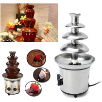 Chocolate Fountain Machine, Stainless Steel Chocolate Fondue Maker, Durable for Home Cafe