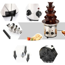 Chocolate Fountain Machine, Stainless Steel Chocolate Fondue Maker, Durable for Home Cafe