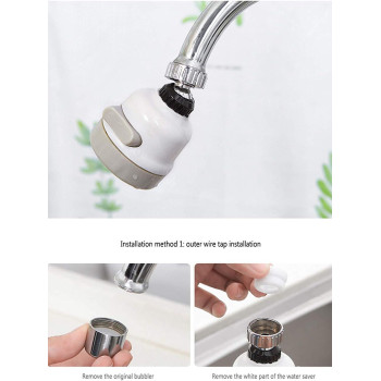 Bestech Knives Water Faucet Filter, 3 Modes Position Adjustable Sink Faucet Sprayer Head, High Water Flow Tap Water Head For Home Kitchen Bathroom, Booster Shower Water Saver