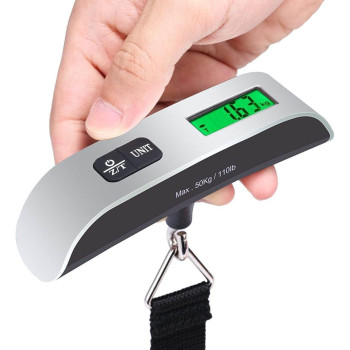 Portable LCD Digital Hanging Luggage Scale Travel Electronic Weight, New 50kg/10g