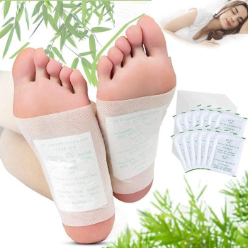 5 Boxes Kinoki Detox Foot Pads Ginger Salt Foot Bath Cleansing Patches And Adhesive, White