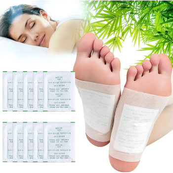 5 Boxes Kinoki Detox Foot Pads Ginger Salt Foot Bath Cleansing Patches And Adhesive, White