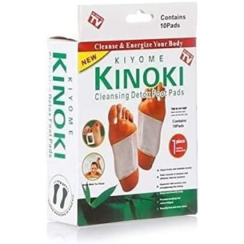 5 Boxes Kinoki Detox Foot Pads Ginger Salt Foot Bath Cleansing Patches And Adhesive, White