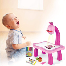Nothers Kid's Drawing Board Projector Painting Set, Child Learning Painting Desk