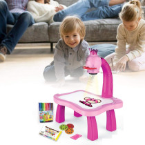 Nothers Kid's Drawing Board Projector Painting Set, Child Learning Painting Desk