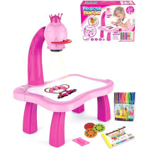 Nothers Kid's Drawing Board Projector Painting Set, Child Learning Painting Desk