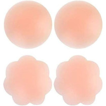 Reusable Adhesive Silicone Nipple Cover Breast Pads, 2 Pair Pack