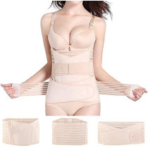 Coolbaby 3 In 1 Postpartum Girdle Support Recovery Belly Band Corset Wrap Body Shaper For After Birth Postnatal C-Section Waist Pelvis Shapewear Wrap Girdle Support Band Belt Body Shaper (L)