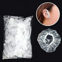 100Pcs Earmuffs Clear Disposable Ear Caps Ear Protector Covers Hair Dye Shield Protector