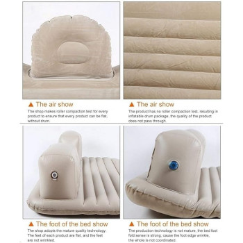 Wellingtonae Large Size Durable Car Back Seat Cover Car Air Mattress Travel Bed Moisture-Proof Inflatable Mattress Air Bed For Car Interior