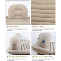 Wellingtonae Large Size Durable Car Back Seat Cover Car Air Mattress Travel Bed Moisture-Proof Inflatable Mattress Air Bed For Car Interior