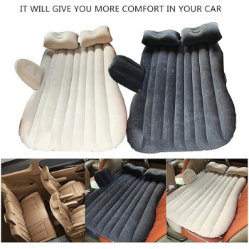 Wellingtonae Large Size Durable Car Back Seat Cover Car Air Mattress Travel Bed Moisture-Proof Inflatable Mattress Air Bed For Car Interior