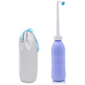 Showay E World Unbox Happiness 650 Ml Large Portable Shattaf Bidet Bottle Handheld Travel Toilet Shataf Hand Spray Seat Water, Blue