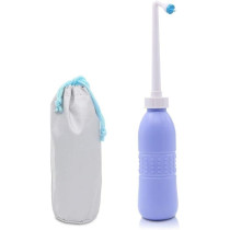 Showay E World Unbox Happiness 650 Ml Large Portable Shattaf Bidet Bottle Handheld Travel Toilet Shataf Hand Spray Seat Water, Blue