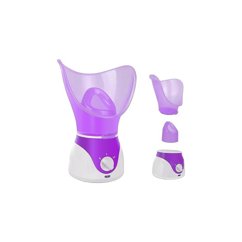 Ettg Warm Mist Bpa-Free Moisturizing Facial Steamer, Purple/White