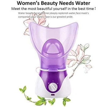Ettg Warm Mist Bpa-Free Moisturizing Facial Steamer, Purple/White