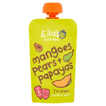 Ellas Kitchen Organic Mangoes Pears Papayas No Added Sugar, 120G