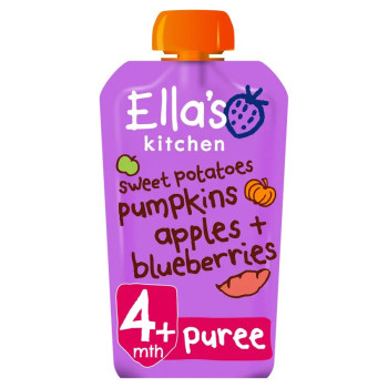Ellas Kitchen Organic Sweet Potato Pumpkin Apple Blueberies, 120G