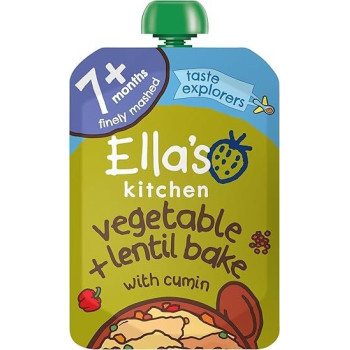 Ellas Kitchen Vegetable Bake W/Lentils Made From Certified Organic Vegetables And Lentils Sourced, 130G