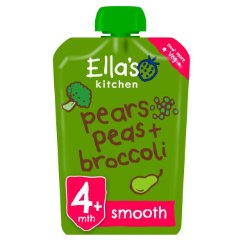 Ellas Kitchen Organic Broccoli Pears Peas Puree, 4 Months, 120G