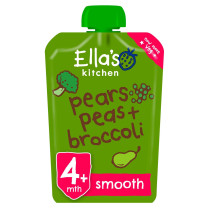 Ellas Kitchen Organic Broccoli Pears Peas Puree, 4 Months, 120G