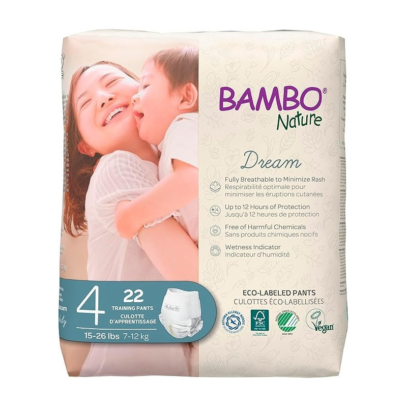 Bamboo Nature Organic Dream Pants Maxi 4/7, 18Kg