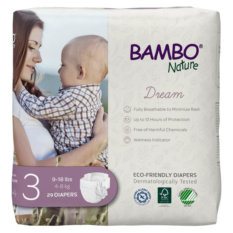 Bambo Nature Dream Midi 3/5 Skin-Friendly Baby Diapers, 9Kg