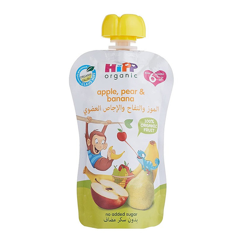 Hipp Organic Apple Pear Banana Puree Natural And Wholesome Product, 100G