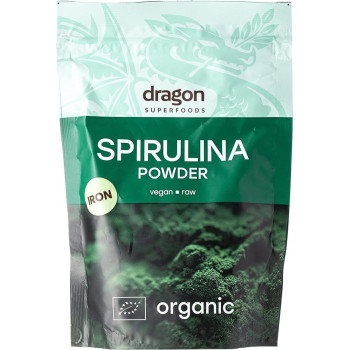 Dragon Superfoods Spirulina Powder Herbal Supplements Bag, 200 G