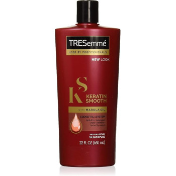 Tresemme Shampoo Keratin Smooth With Marula Oil 22 Ounce, 650Ml, 3 Pack
