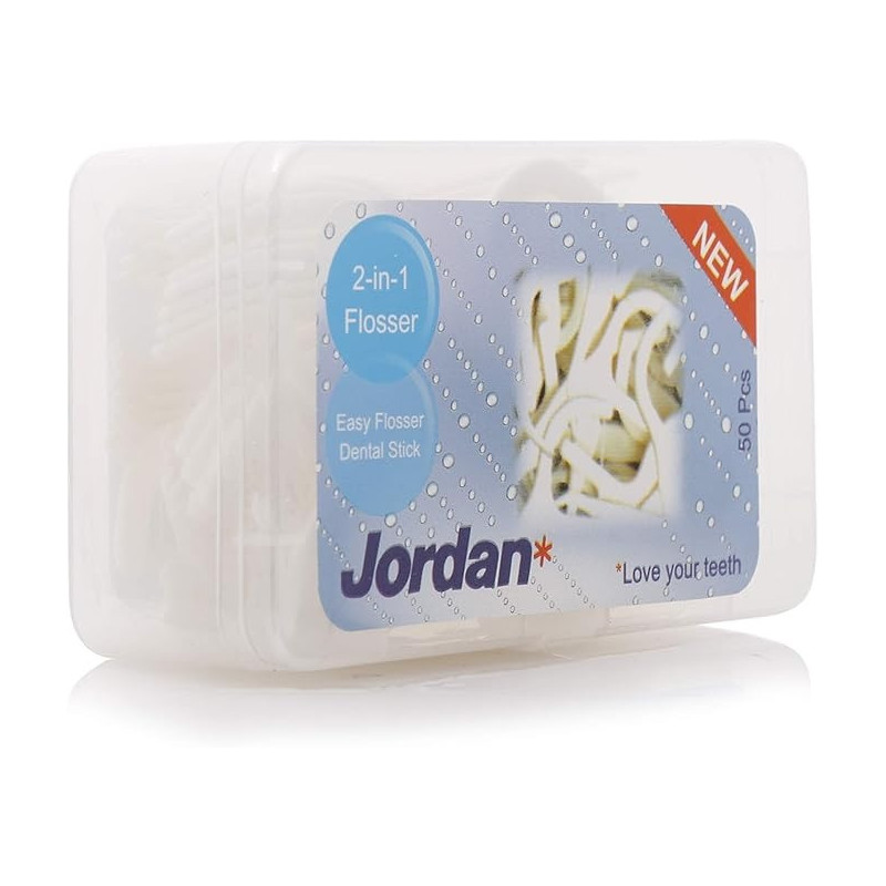 Jordan Easy Flosser And Dental Stick Dual-Action Design, 50PCS