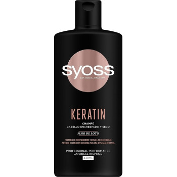 Syoss Keratin Shampoo Frizz Control Smoothness And Shine, 440Ml