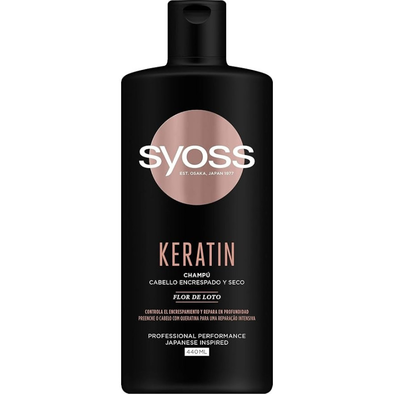 Syoss Keratin Shampoo Frizz Control Smoothness And Shine, 440Ml