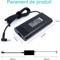 19.5V 7.7A 150W Smart Slim Ac Power Adapter 4.5X3.0Mm, Jack Laptop Charger For Hp Zbook 15 G3 W2Y15PA Mobile Workstation