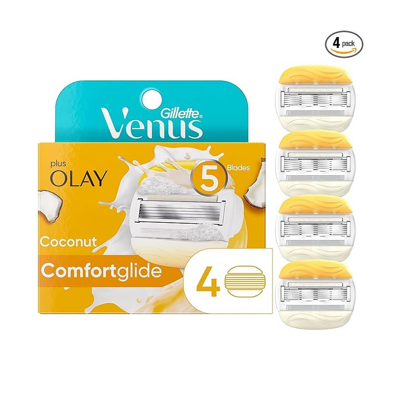 Gillette Venus And Olay Womens Razor Blade Refills, 4 Count