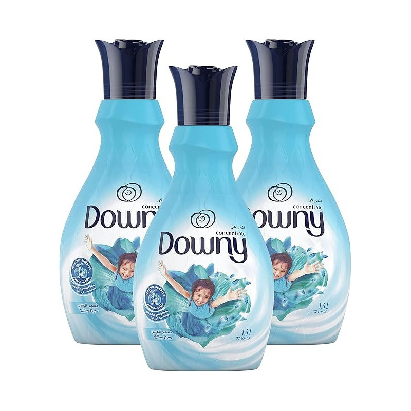 Downy Concentrate Fabric Softener Valley Dew, 1.5L, Triple Pack