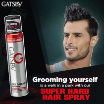 Gatsby Set And Keep Spray Super Hard, Strong Setting Power For A Firm Style, 250 Ml