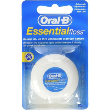 Oral-B Essential Floss Unwaxed, Oral Hygiene, 50 M