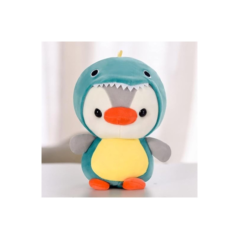 Penguin Stuffed Animal Plush Dressed In Dinosaur Costume Penguin Plush Pillow Soft Doll, 10 Inch, Cute Plush Toys Christmas Birthday Gift For Boys And Girls, Dinosaur