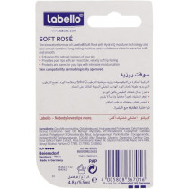 Labello Lip Care Soft Rose, Long Lasting, 4.8 Gram