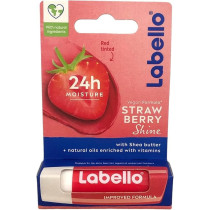 Labello Strawberry Lip Balm With Shea Butter, Red Colour