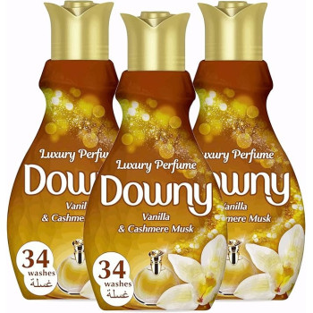 Downy Perfume Collection Concentrate Fabric Softener Feel Luxurious, 1.38L, Triple Pack
