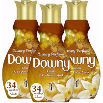 Downy Perfume Collection Concentrate Fabric Softener Feel Luxurious, 1.38L, Triple Pack